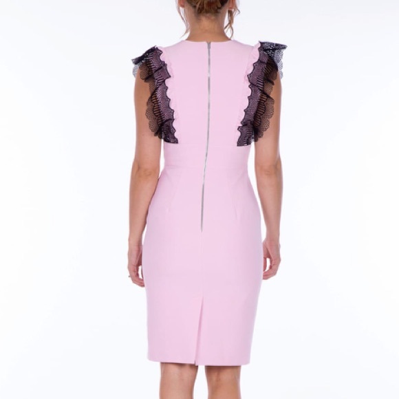 🆕 Mellaris Sofia Dress Pale Pink With Lace - Picture 5 of 16